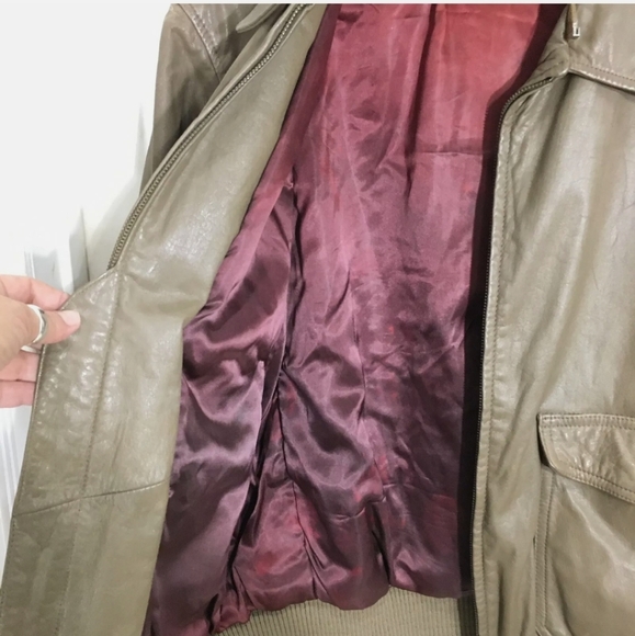 Vintage Zero King Men's Leather Bomber Jacket - Picture 3 of 7